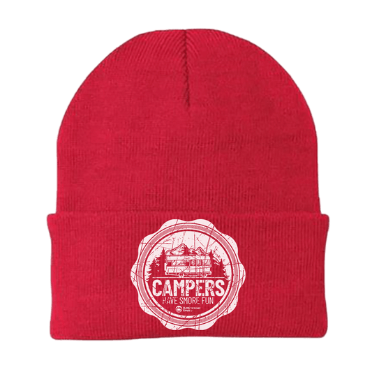 Camping Seal Embroidered Beanie